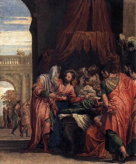 Paolo Veronese Raising of the Daughter of Jairus oil painting picture